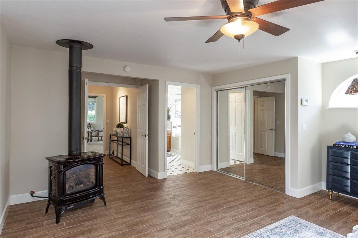 Fireplace, Interior, Wood Texture Flooring
