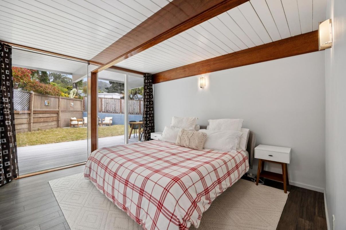 Bedroom, Interior, Wooden Beams, Wood Texture Flooring