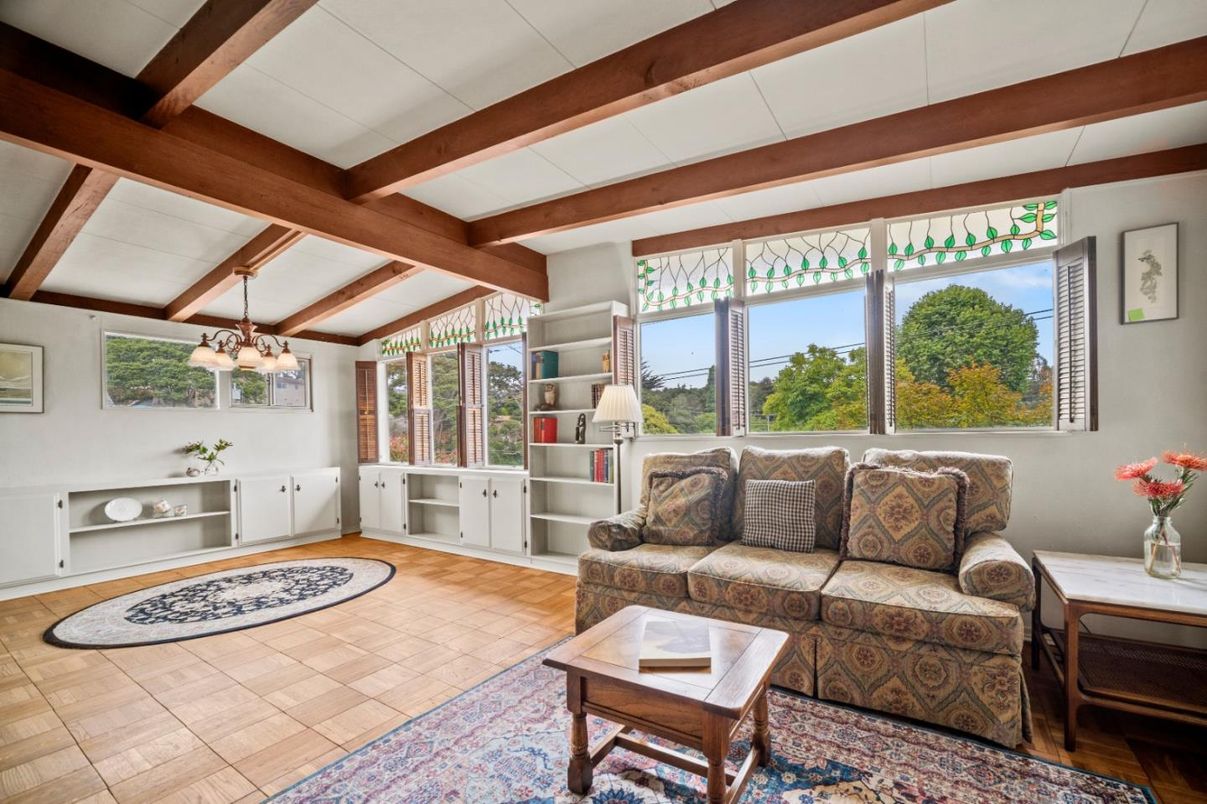 Chandelier, Interior, Living room, Wooden Beams