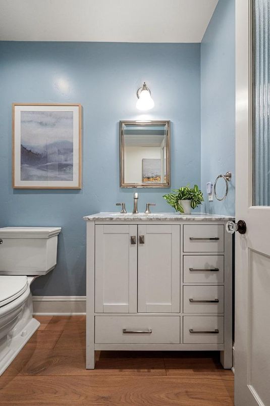 Bathroom, Interior, Wood Texture Flooring