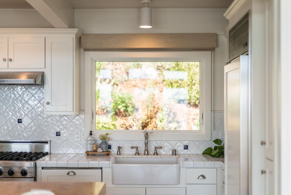 Interior, Kitchen, Stainless Steel Appliances, Tile Countertops