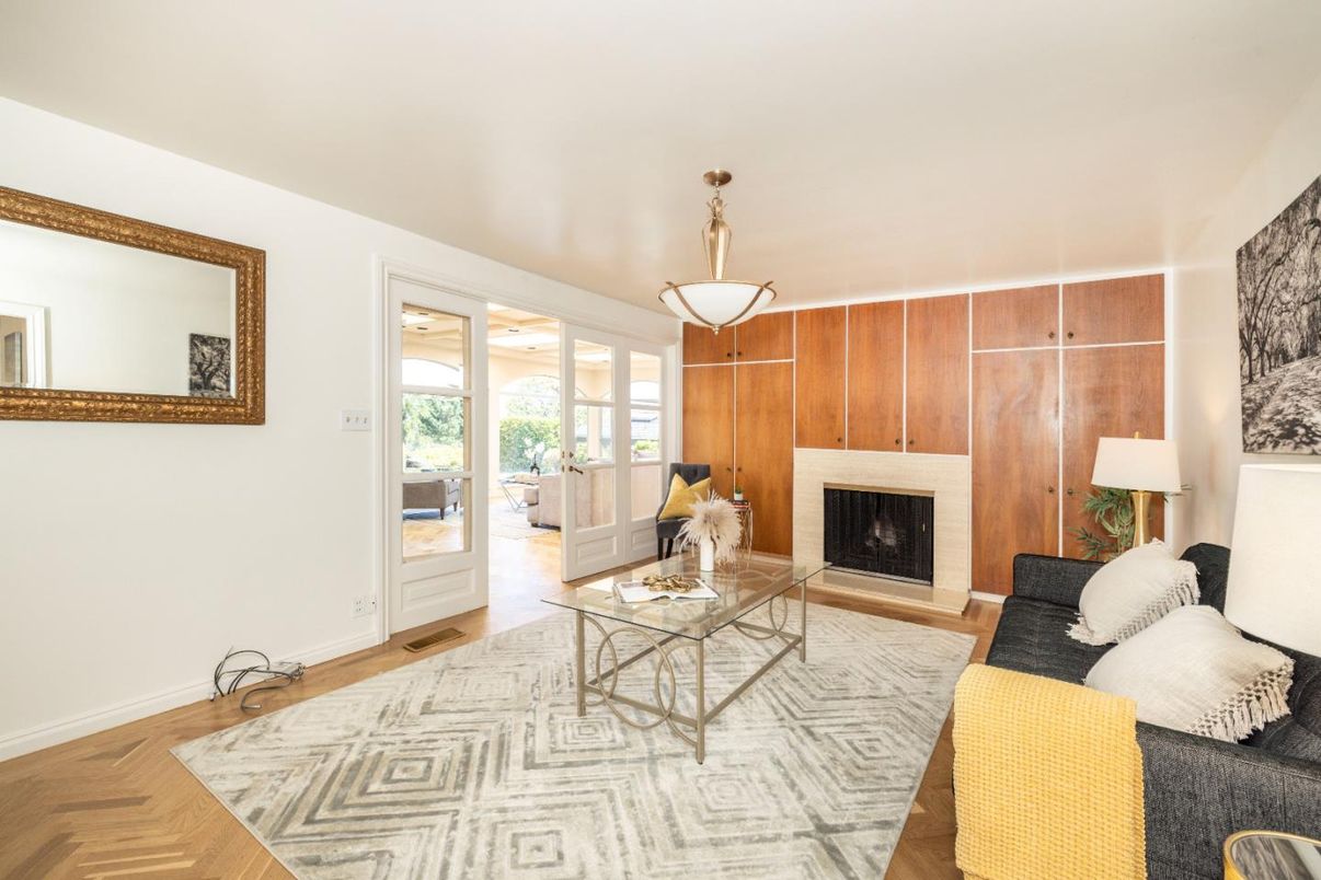 Fireplace, Interior, Living room, Wood Texture Flooring, Wooden Walls