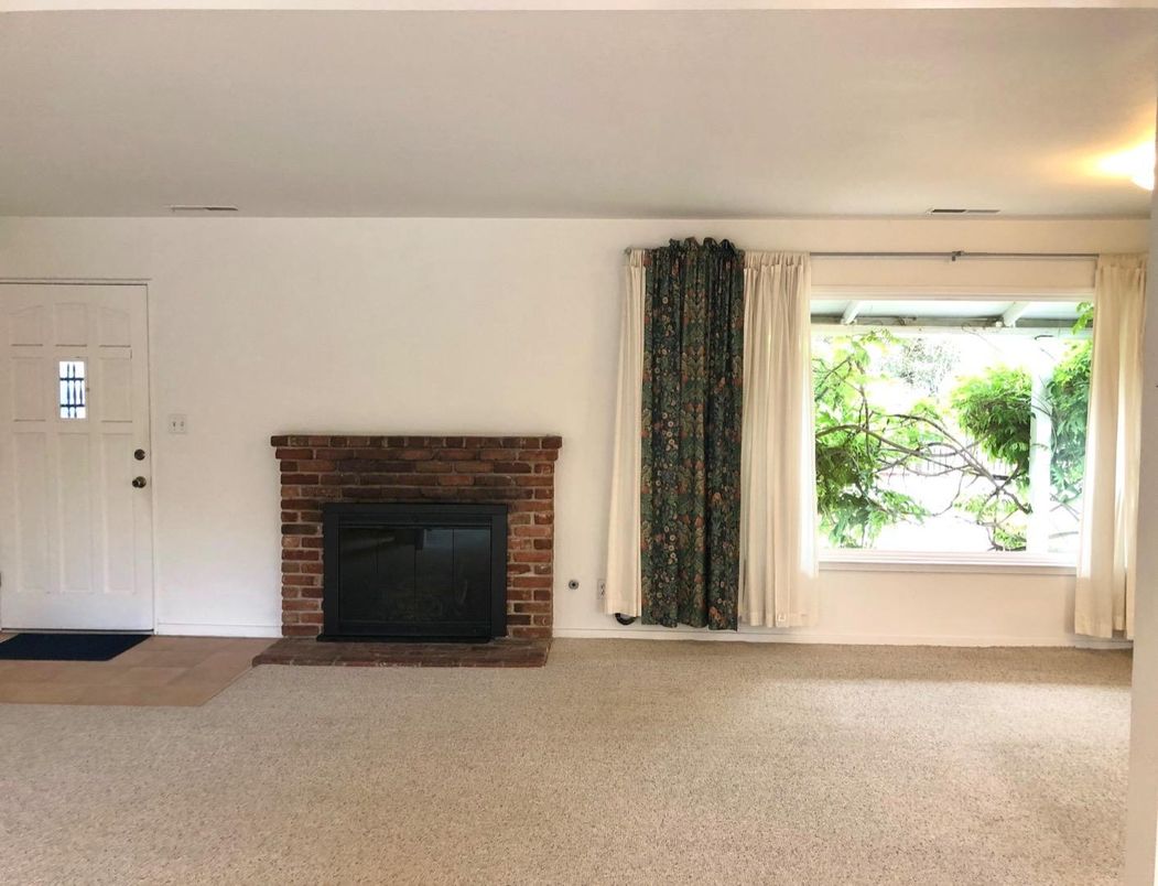 Empty room, Fireplace, Interior