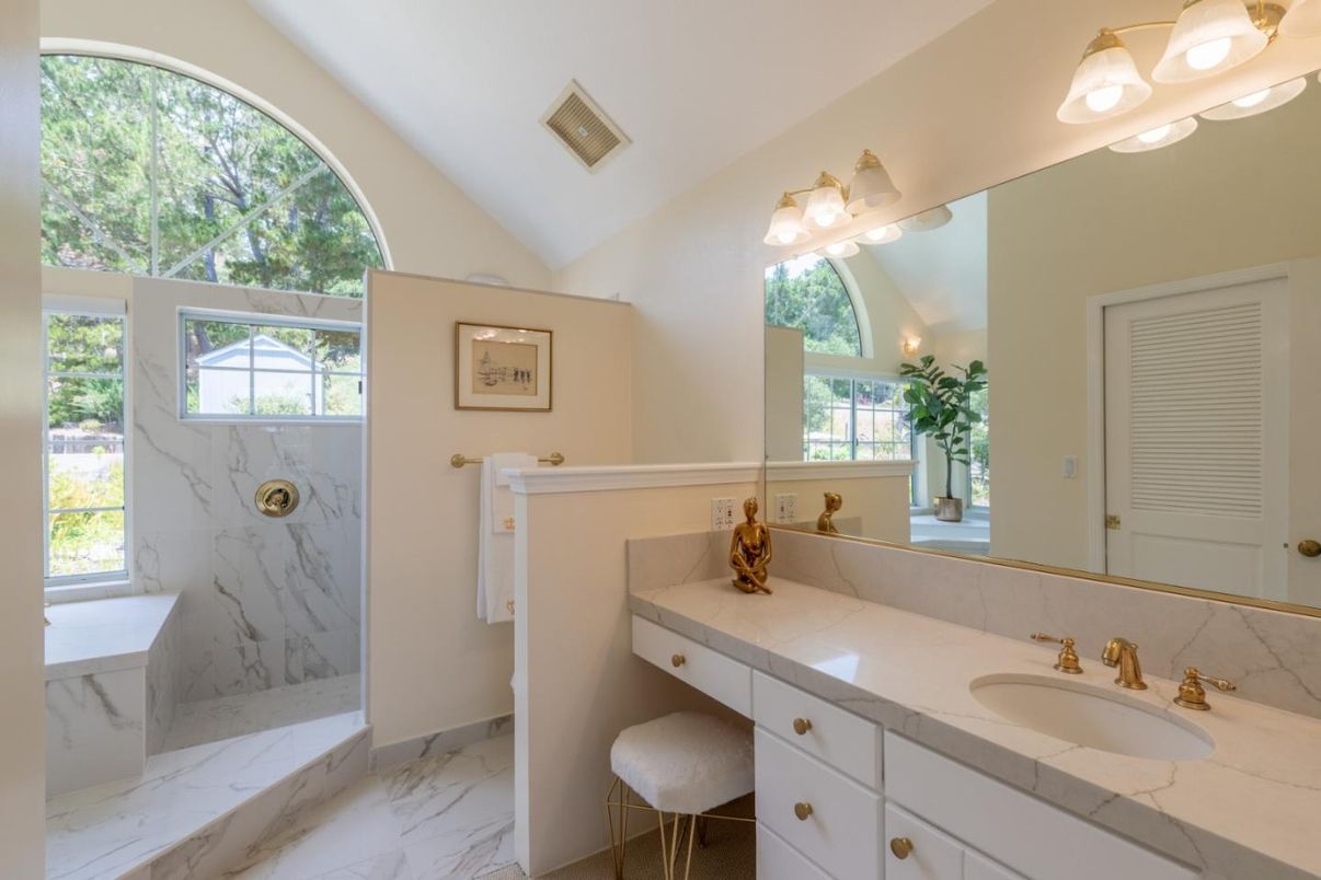 Bathroom, Dual Sink Vanities, Interior, Marble, Marble Walls