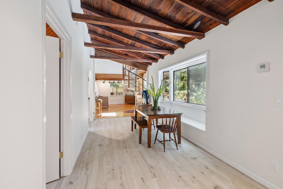 Dining room, Interior, Wooden Beams, Wooden Ceilings, Wood Texture Flooring