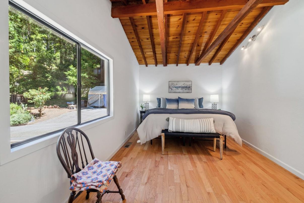 Bedroom, Interior, Wooden Beams, Wooden Ceilings, Wood Texture Flooring