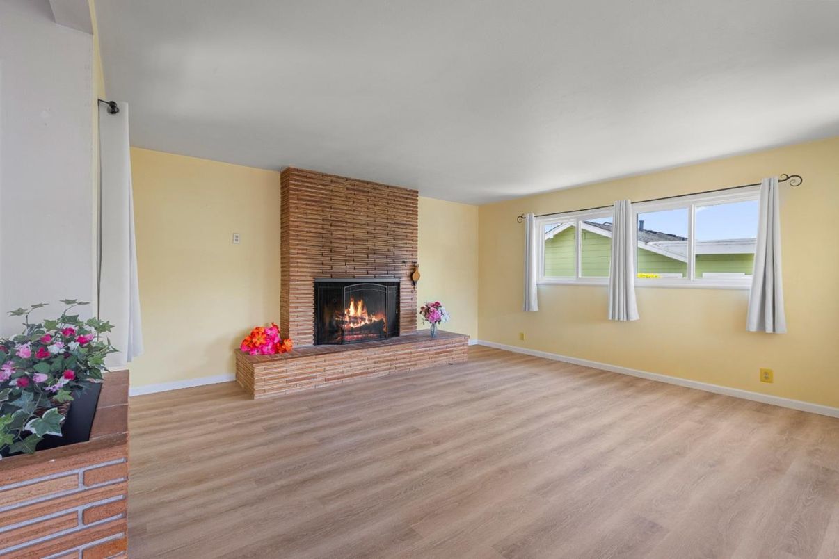 Fireplace, Interior, Wood Texture Flooring