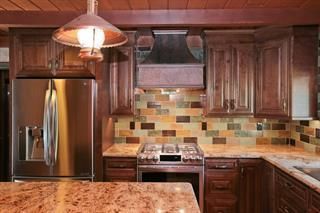 Interior, Kitchen, Pendant Lights, Stainless Steel Appliances, Wooden Beams, Wooden Ceilings