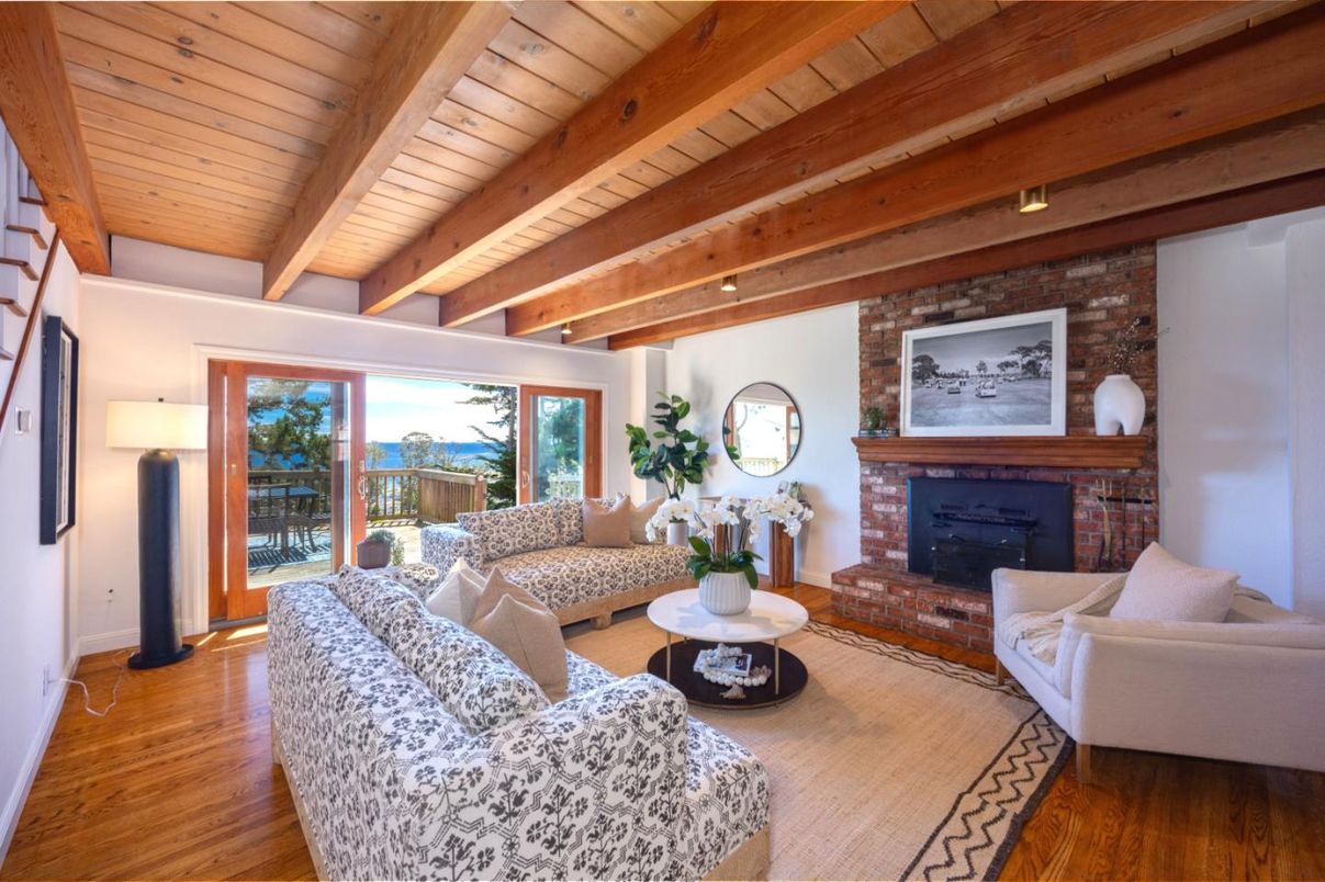 Fireplace, Interior, Living room, Stone Walls, Wooden Beams, Wooden Ceilings, Wood Texture Flooring