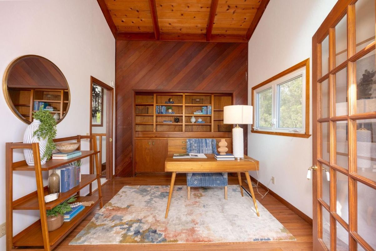 Home Office, Interior, Wooden Beams, Wooden Ceilings, Wood Texture Flooring