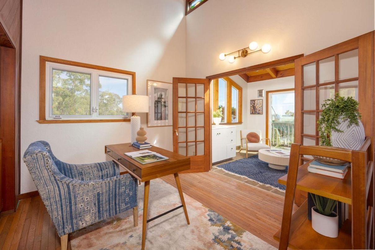 Home Office, Interior, Wood Texture Flooring