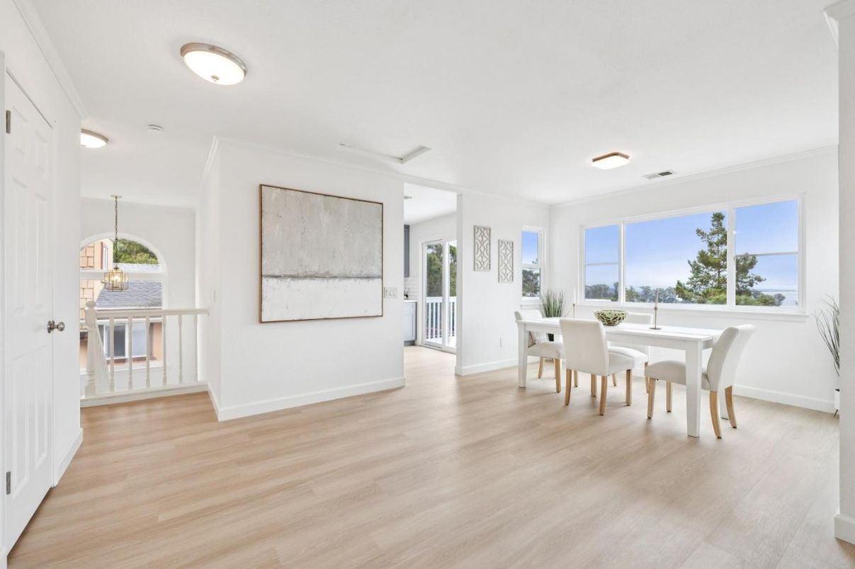 Dining room, Interior, Wood Texture Flooring