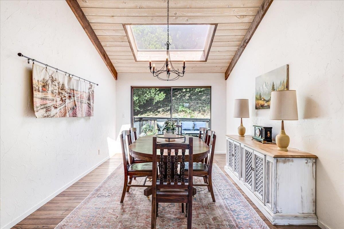 Dining room, Interior, Wooden Ceilings, Wood Texture Flooring
