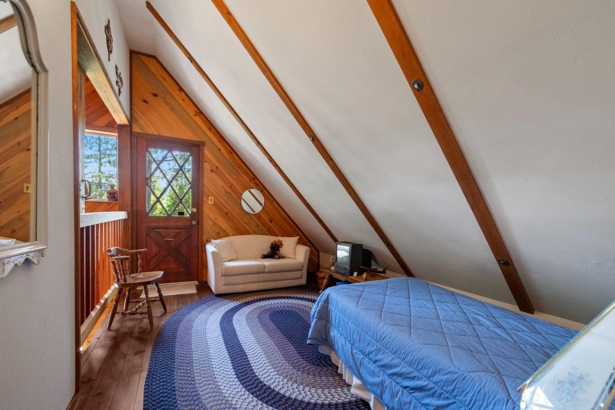 Bedroom, Interior, Wooden Beams, Wood Texture Flooring, Wooden Walls