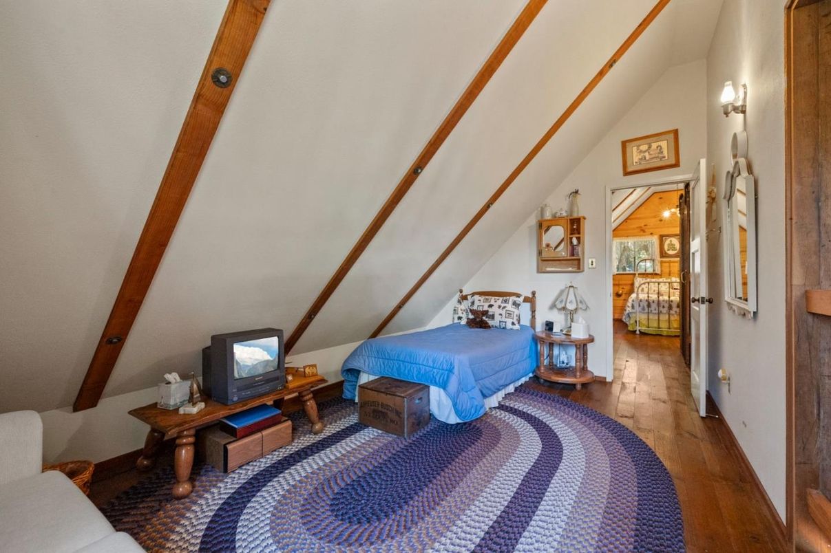 Bedroom, Interior, Wooden Beams, Wood Texture Flooring