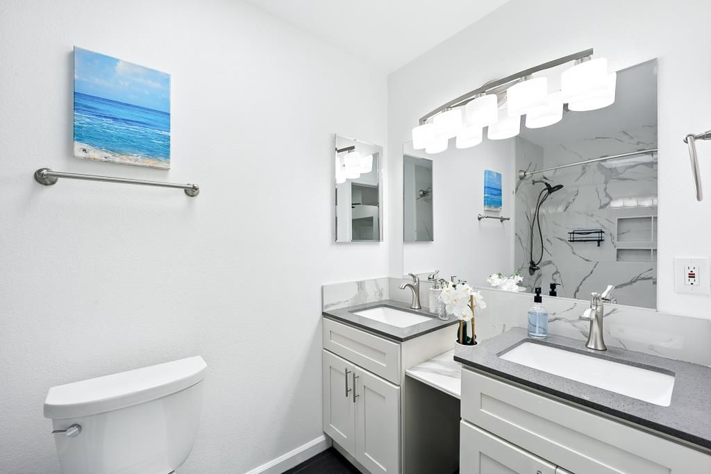 Bathroom, Dual Sink Vanities, Interior, Marble Walls