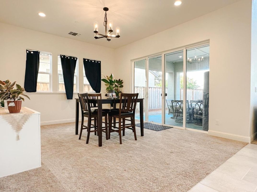 Chandelier, Dining room, Interior, Recessed Lighting