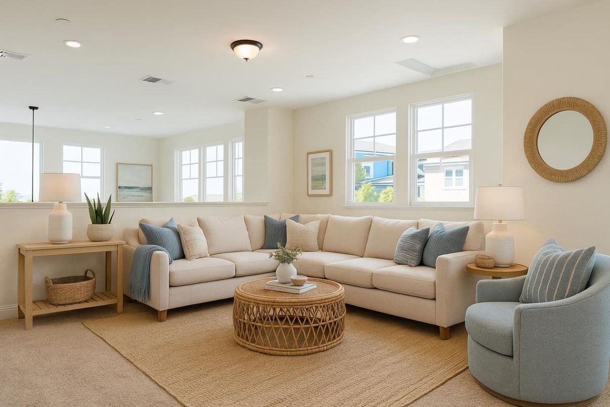 Interior, Living room, Recessed Lighting