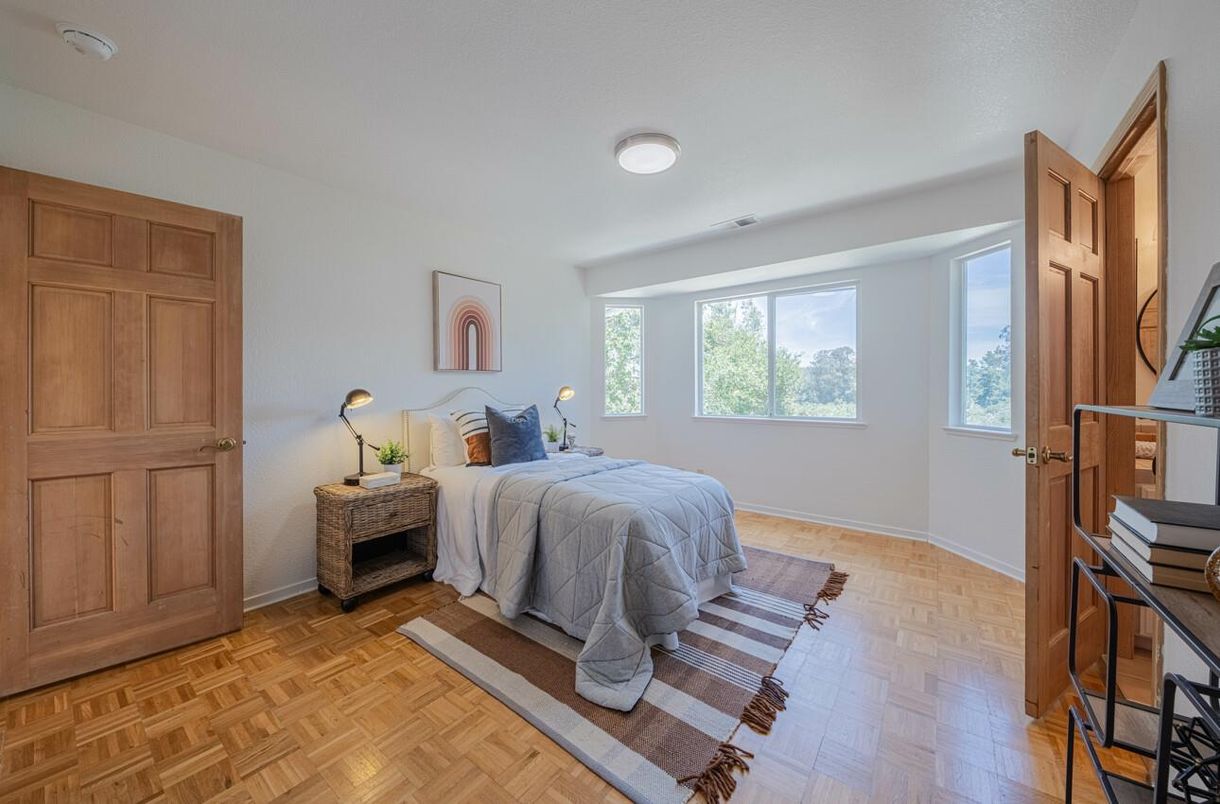 Bedroom, Interior, Wood Texture Flooring