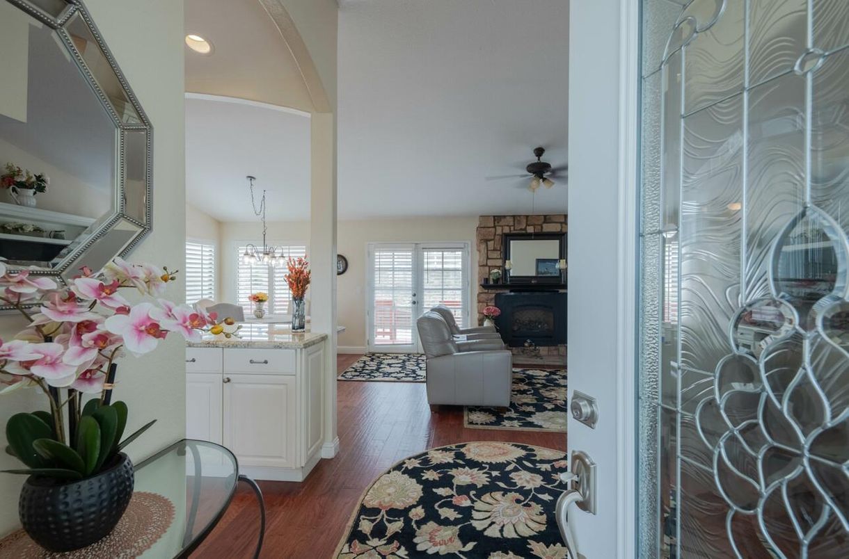 Chandelier, Fireplace, Interior, Pendant Lights, Recessed Lighting, Wood Texture Flooring