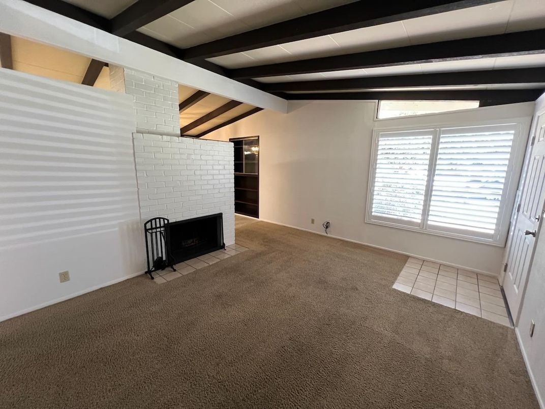 Empty room, Fireplace, Interior, Stone Walls