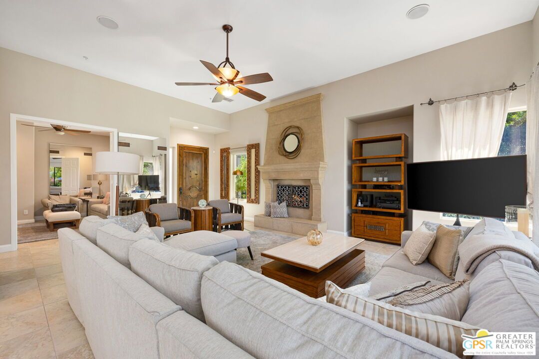 Fireplace, Interior, Living room, Recessed Lighting