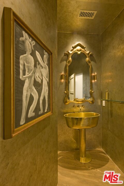 Bathroom, Interior, Wood Texture Flooring