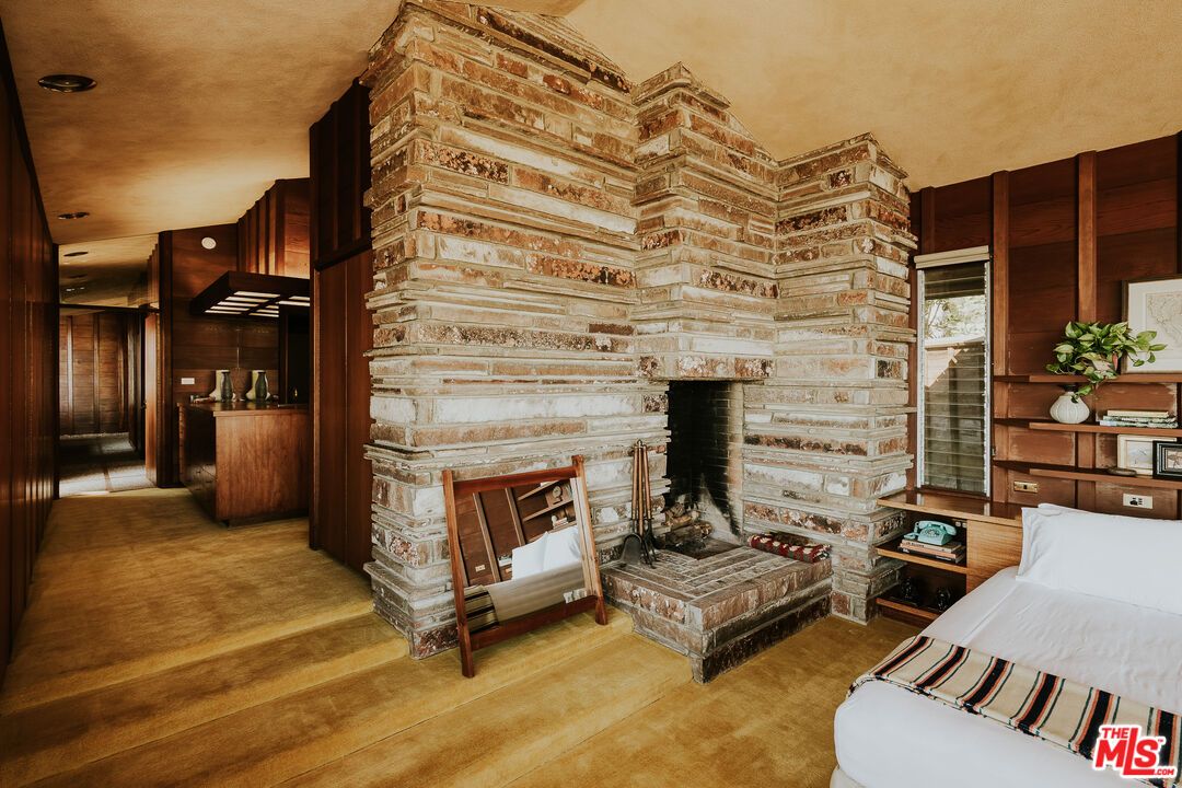 Fireplace, Interior, Wood Texture Flooring, Wooden Walls