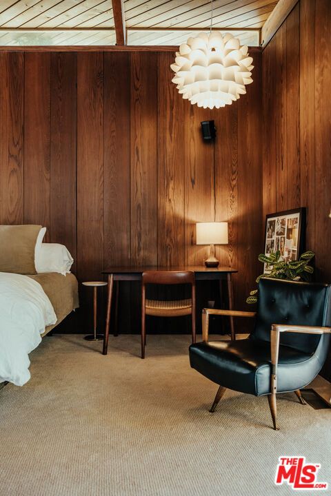 Chandelier, Interior, Wooden Walls