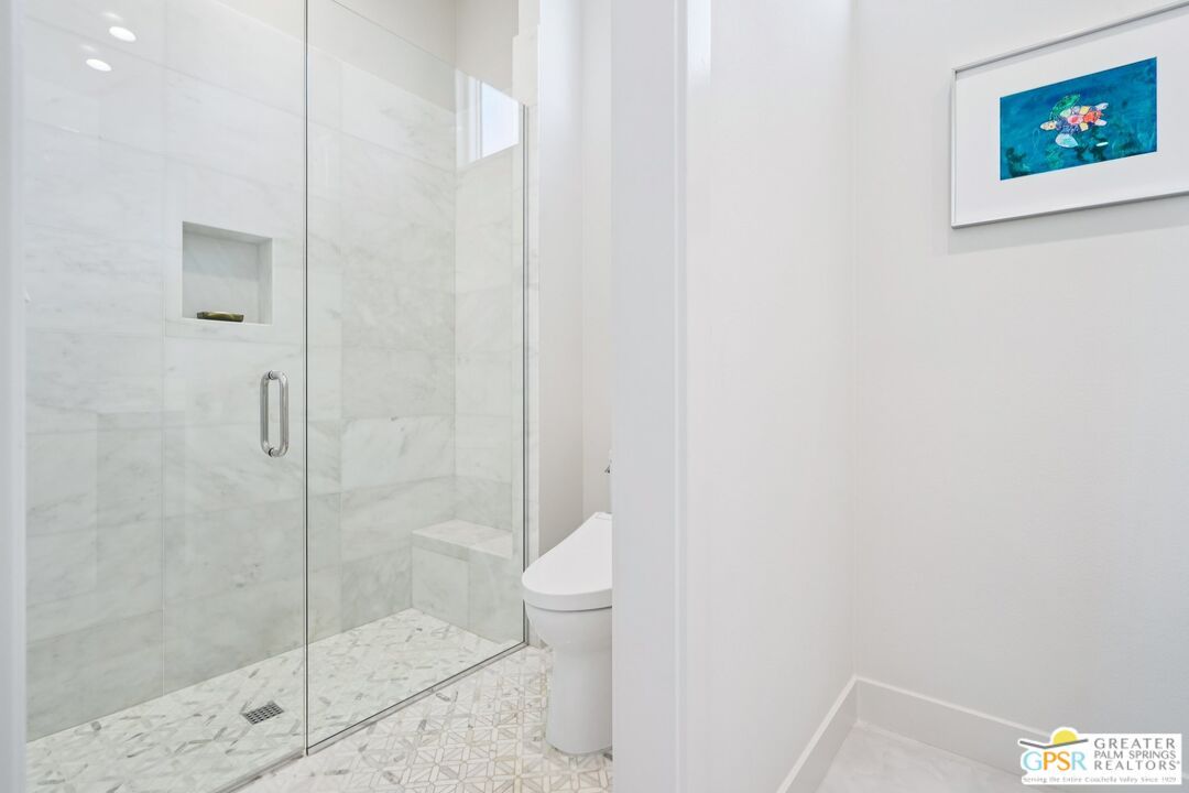Bathroom, Glass Shower, Interior, Marble Walls