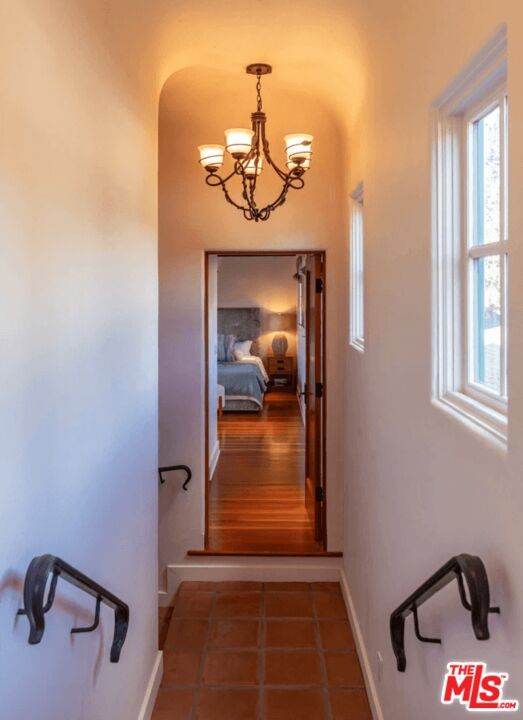 Bedroom, Chandelier, Interior, Wood Texture Flooring