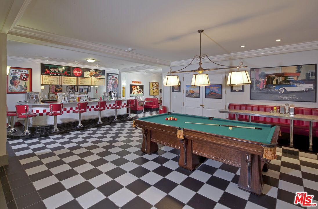 Billiard Table, Game Room, Interior, Pendant Lights, Recessed Lighting