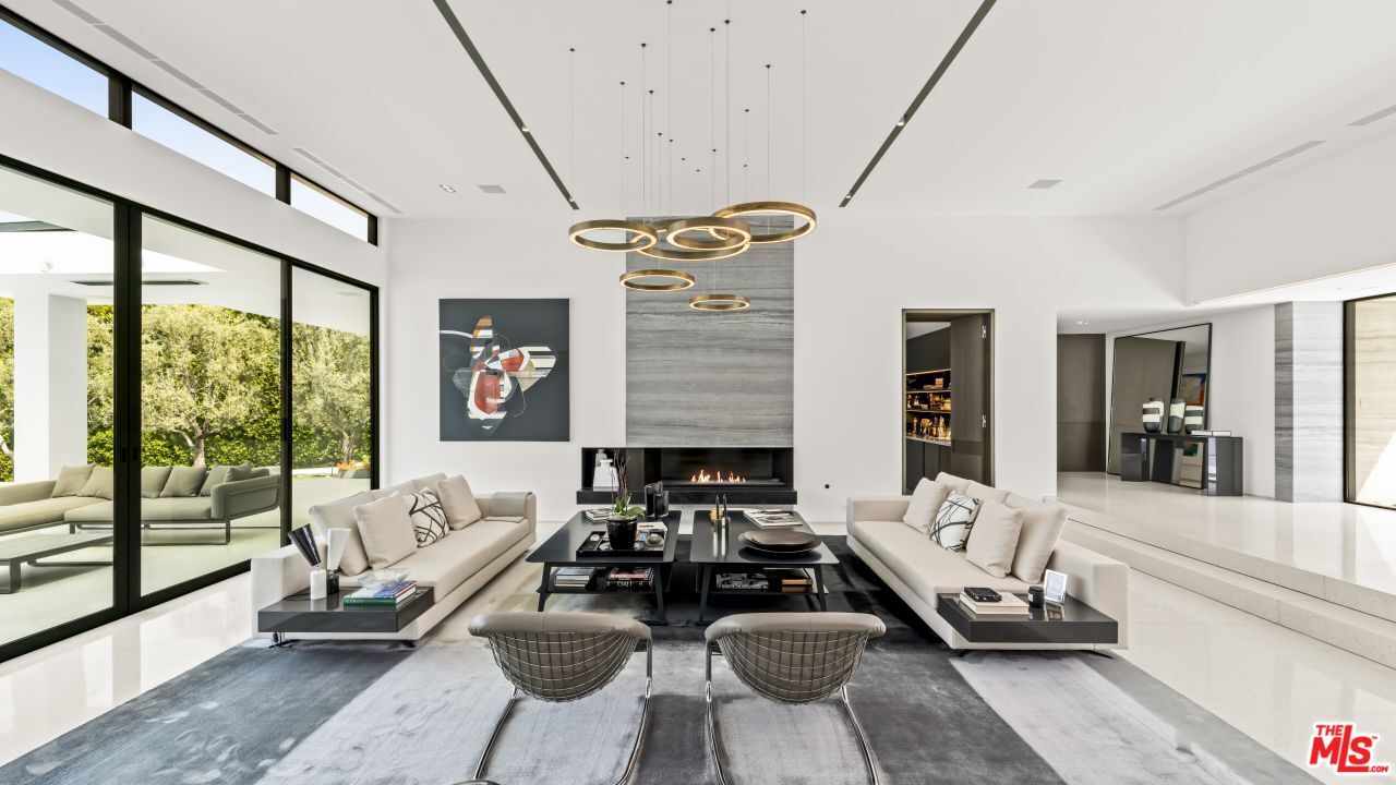 Fireplace, Interior, Living room, Pendant Lights