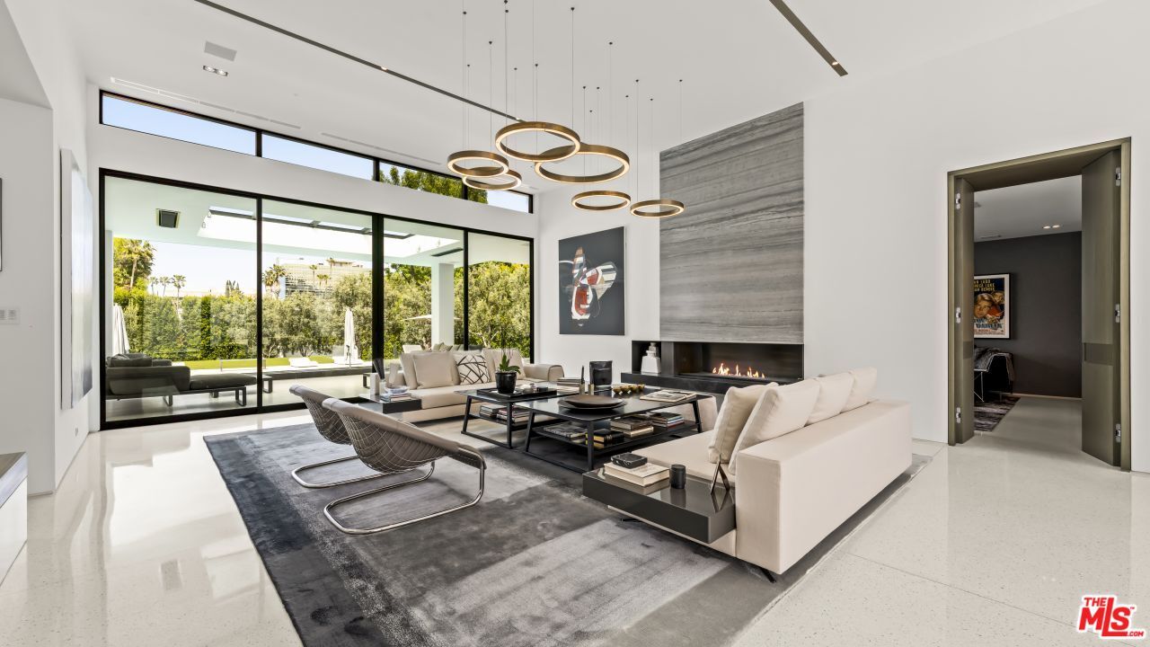 Fireplace, Interior, Living room, Pendant Lights