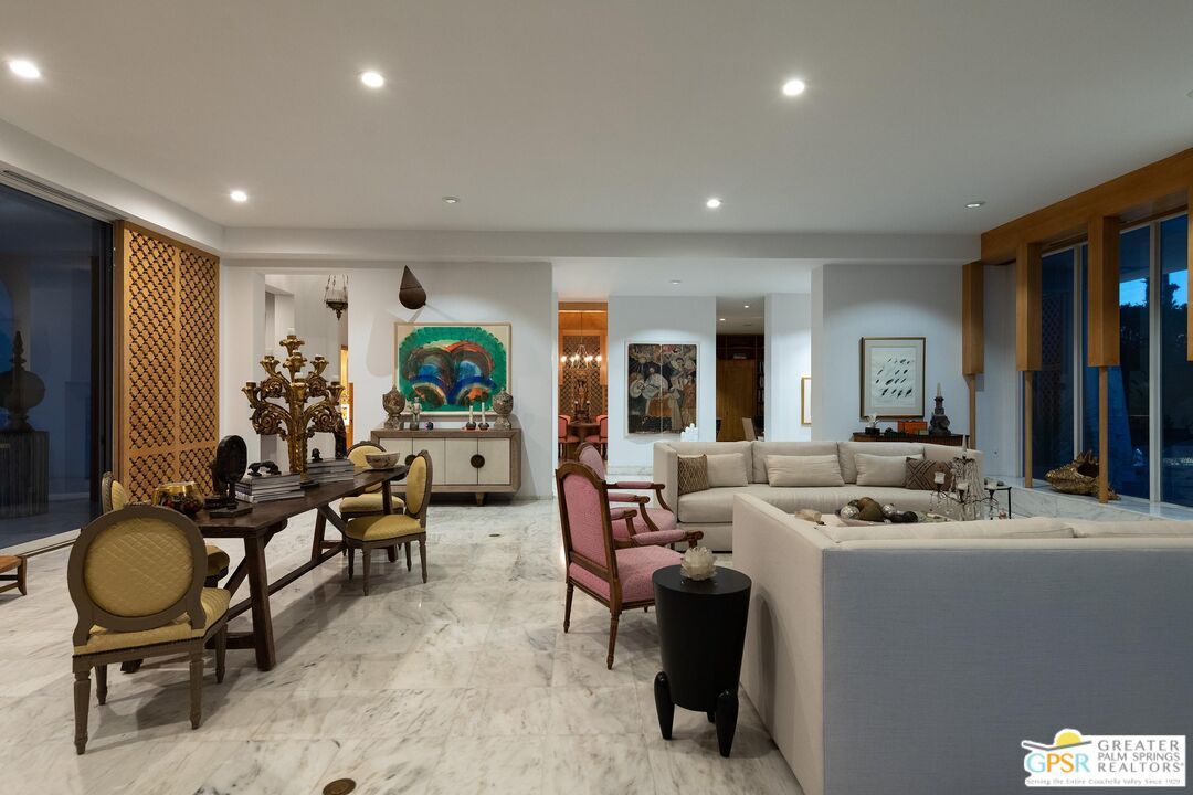 Dining room, Interior, Living room, Marble, Recessed Lighting