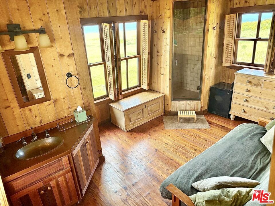 Bathroom, Interior, Wood Texture Flooring, Wooden Walls
