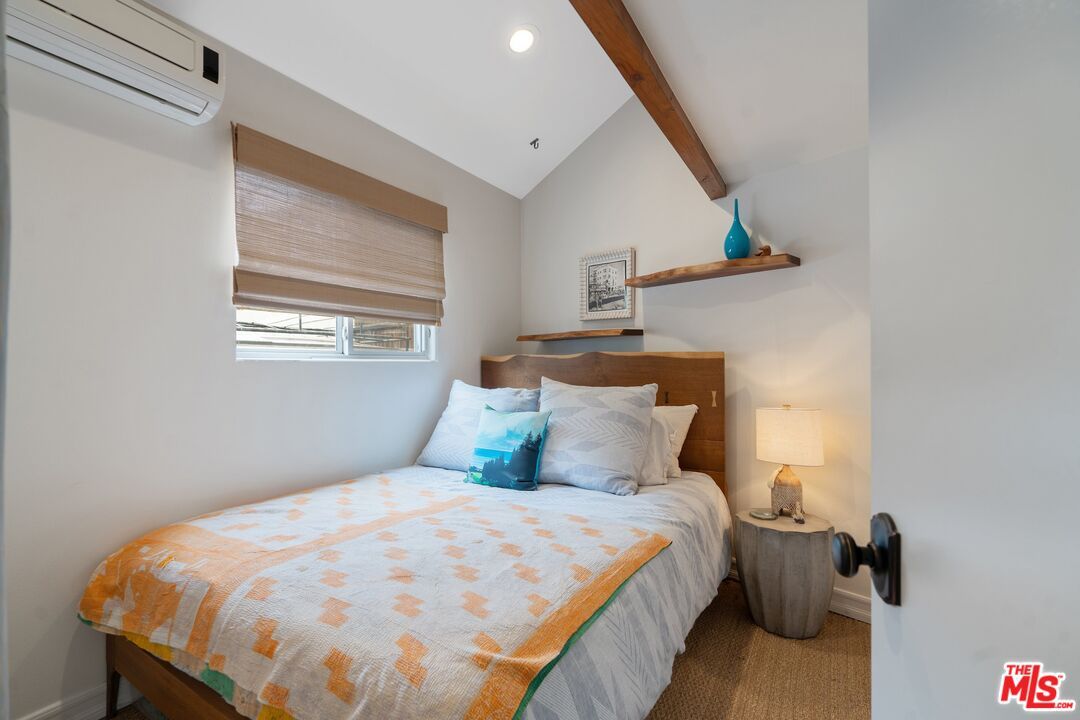 Bedroom, Interior, Recessed Lighting, Wooden Beams