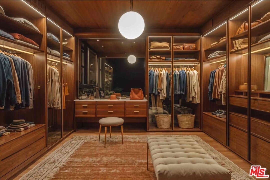 Interior, Pendant Lights, Walk-in Closets, Wooden Ceilings, Wood Texture Flooring