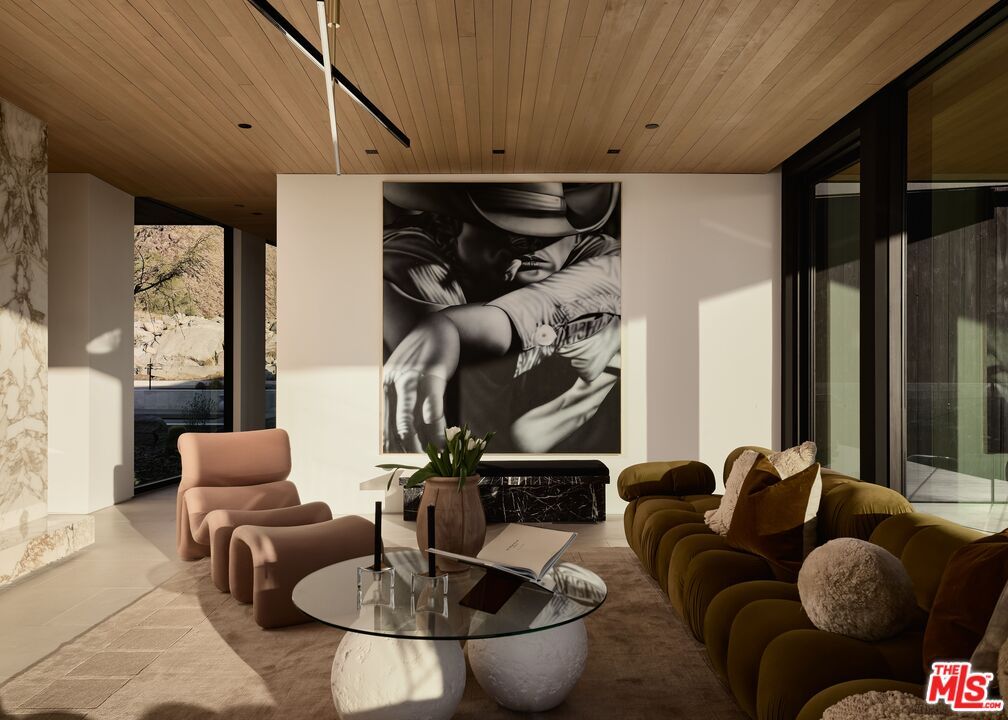Interior, Living room, Recessed Lighting, Wooden Ceilings