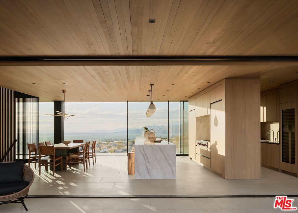 Dining room, Interior, Pendant Lights, Wooden Ceilings