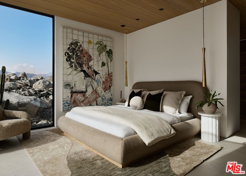 Bedroom, Interior, Recessed Lighting, Wooden Ceilings