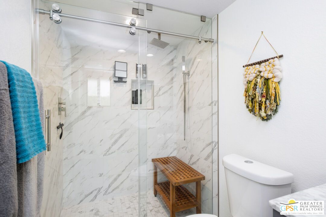 Bathroom, Glass Shower, Interior, Marble Walls