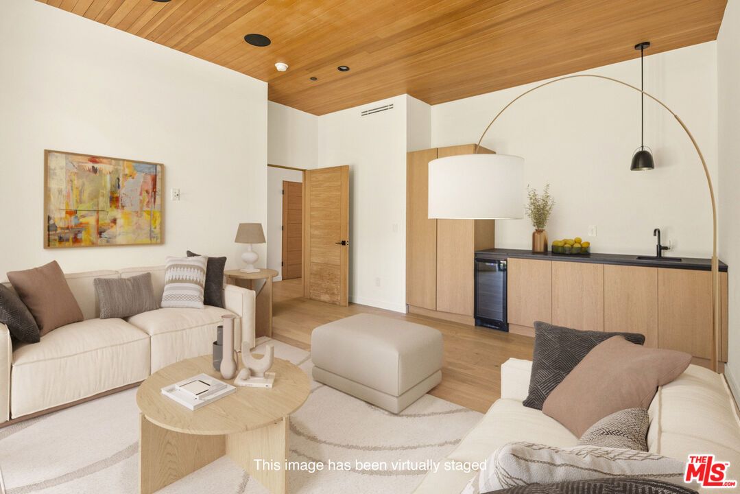 Interior, Living room, Recessed Lighting, Wooden Ceilings, Wood Texture Flooring