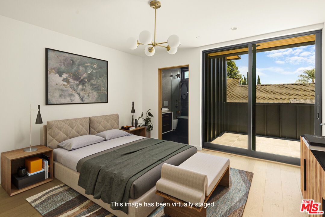 Bedroom, Interior, Pendant Lights, Wood Texture Flooring