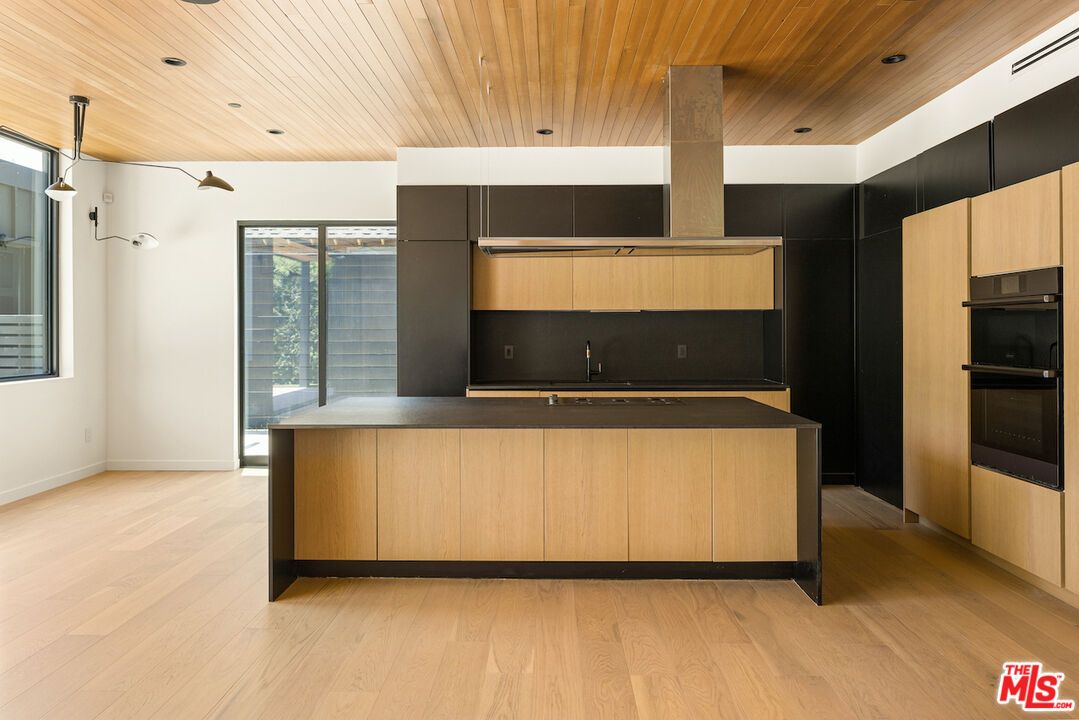 Interior, Kitchen, Pendant Lights, Recessed Lighting, Wooden Ceilings, Wood Texture Flooring