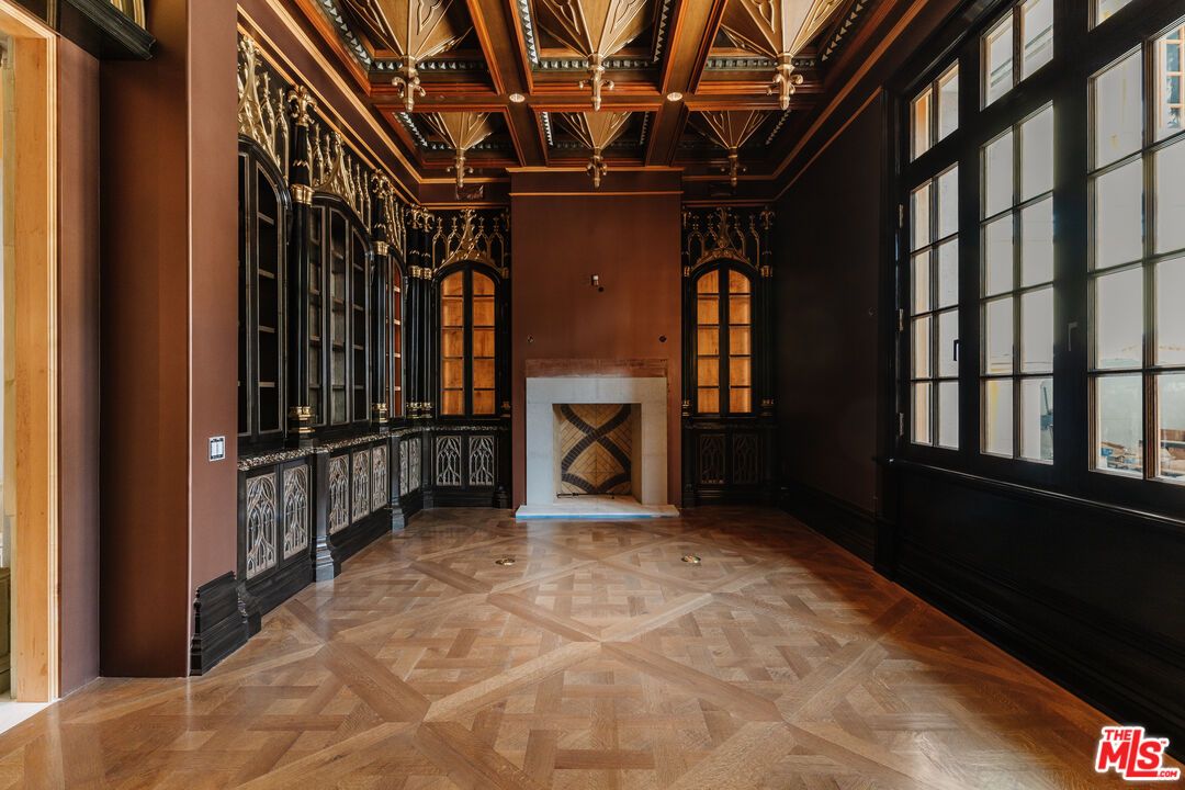 Fireplace, Interior, Wooden Beams, Wood Texture Flooring
