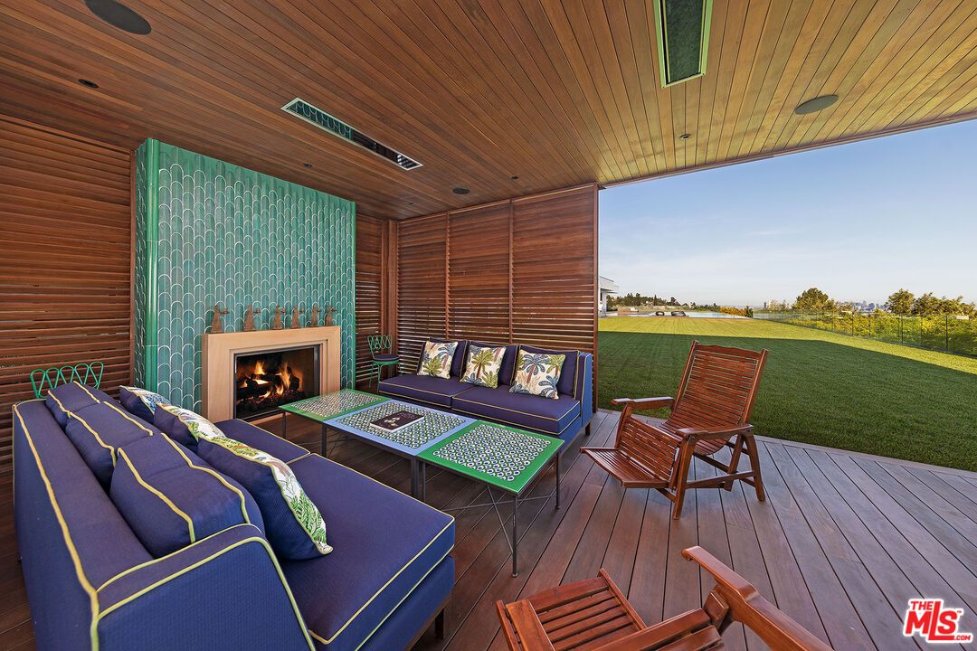 Backyard, Exterior, Fireplace, Wooden Ceilings