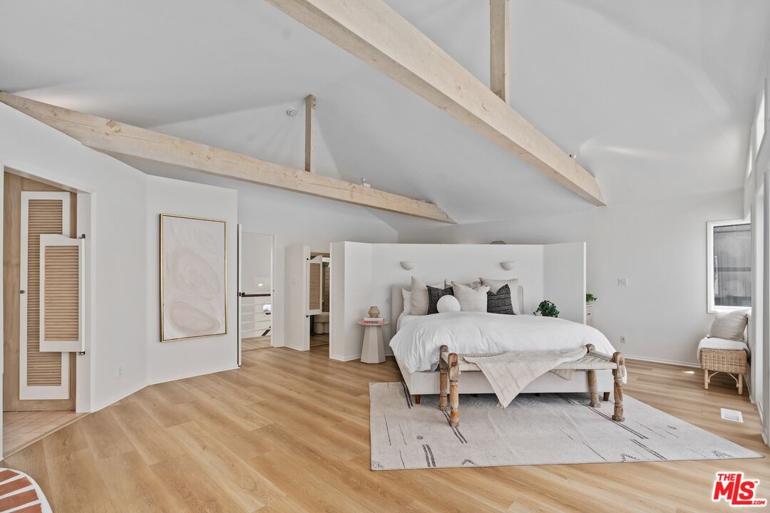 Bedroom, Interior, Wooden Beams, Wood Texture Flooring