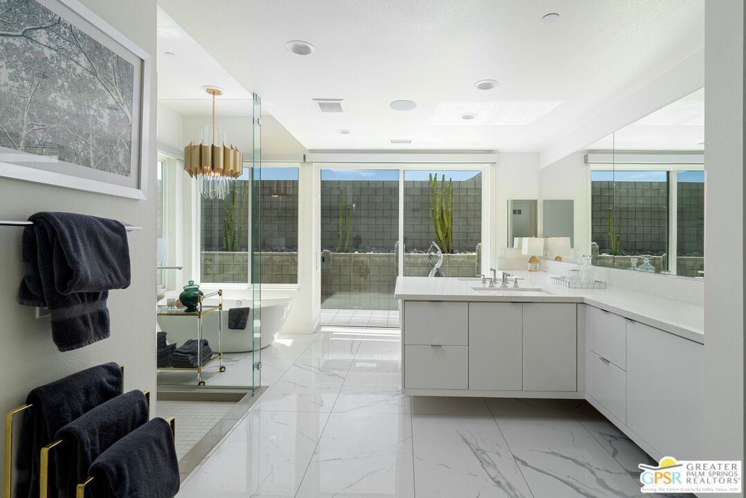 Bathroom, Glass Shower, Interior, Marble, Recessed Lighting