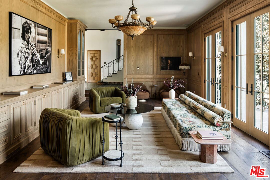 Chandelier, Interior, Living room, Wood Texture Flooring, Wooden Walls